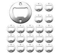 Cpolebev Kit de Inserto Abridor de, 20 Juegos de Abridor de de Inserto Redondo para DIY Llave de Cerveza, Tarro, Abridor de, Sacacorchos