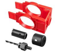 Cpolebev Kit de Instalación de Cerradura de Puerta,Kit Perforación de Orificios de Puerta para Puertas de Madera,Kit Instalación de Perilla de Puerta Perforadora Cerradura de Puerta