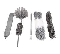 Cpolebev Kit de Limpieza de Plumero de 6 Piezas, Plumero de Microfibra Extensible para Limpiar el Polvo, TelarañA, Ventiladores de Techo, Luces, Persianas, Coches