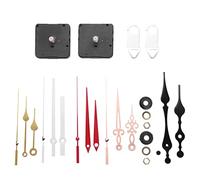 Cpolebev Kit de Mecanismo de Movimiento de Reloj de Pared DIY de Cuarzo Sin Tictac de 2 Piezas con 5 Piezas de ReparacióN Diferentes de Repuesto