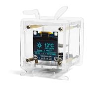 Cpolebev Kit de Mini Reloj Electrónico para Hacer Mismo ESP8266, Reloj con Pronóstico del Tiempo, Compatible con WiFi 2,4 G, Kit de Práctica de Soldadura para Hacer Mismo