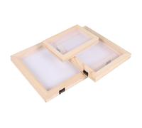 Cpolebev Kit de Pantalla para Hacer Moldes de Papel de Madera de 3 Piezas Marcos de 3 TamañOs para Manualidades de Papel DIY 12,7X17,8 Cm 19,8X24,8 Cm 24,8X33,0 Cm