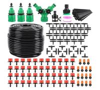 Cpolebev Kit de Riego por para Jardín, de Riego por, Tubo en de 1/4 Pulgada, Juego de Equipo de Riego Automático DIY