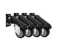 Cpolebev Kit de Ruedas para Banco de Trabajo Ruedas Retráctiles de Alta Resistencia Ruedas para Banco de Trabajo Construcción Totalmente de Acero 2,5 Pulgadas