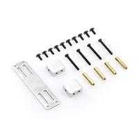 Cpolebev Kit de Soporte de Montaje Fijo de Servo de Metal para B14 B16 B36 C24 C34 1/16 RC Truck Car Piezas de ActualizacióN Accesorios, Plateado