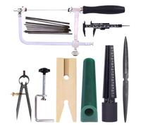 Cpolebev Kit Herramientas para Tallar Anillos Joyería, Moldes Tubos, Kit Fundición A la Perdida, Anillo con Cuchillas, Medidor Anillos, Joyero