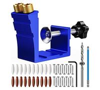 Cpolebev Kit Plantilla para Orificios Ocultos,Juego Plantillas GuíA PerforacióN para Orificios Ocultos para Orificios en áNgulo 15°,Para Orificios PerforacióN en áNgulo para CarpinteríA A