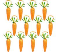 Cpolebev L-Adornos Colgantes de Zanahoria de Pascua - 12 Piezas de Zanahorias Artificiales con Purpurina de Espuma Premium para DecoracióN de Pascua