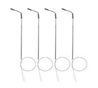 Cpolebev LáMpara de 10 Cm de Ferrocarril Modelo de 20 Piezas Poste de Luces de la Calle Escala HO 1:87 Resistencias LED 3V LQS08 Cabeza úNica- Brillante