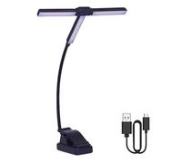 Cpolebev Lámpara de Lectura LED de Cabezales con Clip, 4 Modos de Color, Ideal para Dormitorio y Mesa, Luz Ajustable.
