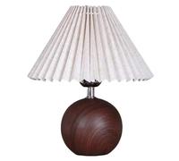 Cpolebev Lámpara de Mesa LED de Tela Plisada Nórdica con Enchufe USB para Sala de Estar, Hogar, Dormitorio y Decoración.