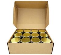 Cpolebev Latas para Velas, 24 Piezas, Recipientes de Metal para Velas de 4 Oz para Hacer Velas, Manualidades, Almacenamiento en Seco,
