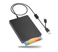 Cpolebev Lector de Disquete, Unidad de Disquete Externa de 3,5 Pulgadas con USB Tipo C, Unidad de Disquete FDD Portátil para PC Portátil
