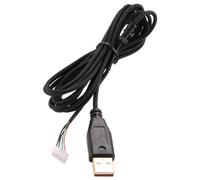 Cpolebev Línea de Ratones de Cable USB para Deathadder 2013 Aprox. 2.1M 5 Alambres 5 Alfileres Chapado En Negro Ratón de Juego de Reemplazo