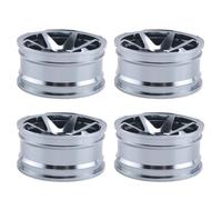 Cpolebev Llanta de Rueda de 6 Radios de AleacióN de Aluminio 4P para RC 1/10 On-Road 1052 Drift TE37+, Gris