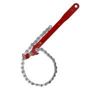 Cpolebev Llave de Cadena, Llave de Correa de 12 Pulgadas, Llave de Tubo de Cadena de Acero Al Carbono Resistente para Semirremolque, Drenaje de Llave Universal