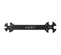 Cpolebev Llave de Herramienta Especial Multifuncional 6 en 1 RC 3/4/5/5.5/7 / 8MM para Tensores y Tuercas