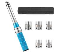 Cpolebev Llave Dinamométrica para Radios, Juego de Llaves para Radios de Motocicleta de 2 A 10 NM, Llave Dinamométrica de Acero para Radios de Rueda con Caja de Almacenamiento, 5,0 A 6,8 mm