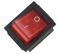 Cpolebev Luz Roja 4 Pin DPST ON/Off Interruptor Basculante 15A/250V 20A/125V AC 28x22mm