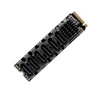 Cpolebev M.2 NVME PCI-E PCIE X4 X8 X16 a 6 Puertos 3.0 Tarjeta Adaptadora Riser ASM1166 Chasis Servidor PC Tarjeta de ExpansióN de Computadora