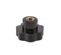Cpolebev M10 10mm Diametro Rosca de Plastico Negro Perilla de Estrella Cabeza de Apreton