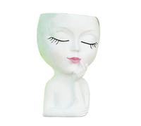 Cpolebev Maceta con Cabeza/Maceta con Cara, para Plantas de Interior, Maceta con Cara de Niña, Maceta con Cabeza de Dama,