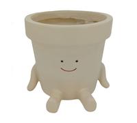 Cpolebev Maceta con Cara Sonriente, Maceta Divertida para Plantas de Interior y Exterior, Macetas con Cabeza, Maceta Decorativa con Cara Única B