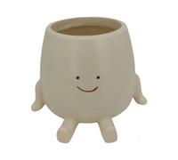 Cpolebev Maceta con Cara Sonriente, Maceta Divertida para Plantas de Interior y Exterior, Macetas con Cabeza, Maceta Decorativa con Cara Única A