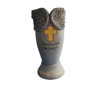 Cpolebev Maceta de Flores para Cementerio con Cruces, Jarrón de Cementerio Solar, Soporte de Flores Conmemorativo con Lápida Sepulcral con Púas, Exhibición de Macetas