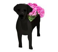Cpolebev Maceta de Jardín para Perros, Maceta para Perros, Regalo de Cumpleaños, para Oficina, Decoración Interior/Exterior, Color Negro