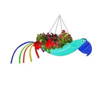 Cpolebev Maceta de Metal Exquisita Forma de Pájaro Maceta de Loro Colorida Maceta Colgante Maceta Decorativa de Jardín,L,D