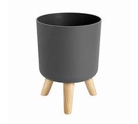 Cpolebev Macetas Modernas con Patas de Madera, Soporte para Dormitorio, Sala de Estar, Maceta de Pie en Maceta, Macetas de JardíN para el Hogar, A