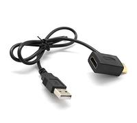 Cpolebev Macho a Hembra Conector + Cable Cargador USB 2.0 Extensor Adaptador Divisor