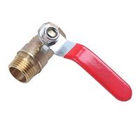 Cpolebev Macho una Hembra Rosca M/F VáLvula de Bola de Agua de LatóN de Paso Completo de 1/2 Pulgada