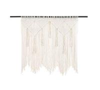 Cpolebev Macramé Colgante de Pared Tejido una Mano Cuerda de AlgodóN Bohemio Tapiz Boho DecoracióN del Hogar Crema