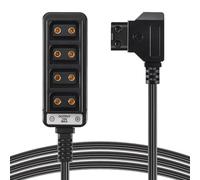 Cpolebev Male D-Tap Tipo B Power Dtap Tap To 4 Female P-Tap Ptap Hub Adaptador Divisor ElÉCtrico para FotografÍA Accesorios De AlimentaciÓN