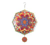 Cpolebev Mandala Wind Spinner Metal 3D Giratorio Windchimes Arte de Lujo JardíN Colgando DecoracióN al Aire Libre
