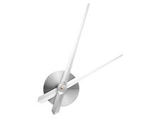 Cpolebev Manecillas de Reloj 3D, Agujas de Mecanismo de Movimiento de Reloj Grande para Bricolaje, Reemplazo de Piezas de Accesorios de Pared, Plata
