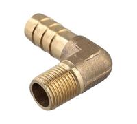 Cpolebev Manguera de 8 Mm X Rosca Macho de 3/8 Pulgadas Conector de Acoplamiento de LengüEta de Codo de LatóN de 90 Grados