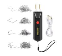 Cpolebev Máquina Soldadora de Plástico Inalámbrica, Kit de Soldadura de Plástico con Batería, 4 Tipos de Grapas Onduladas, Indicador LED para Grietas de Parachoques de Coche