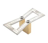 Cpolebev Marcador de de, Calibre de Juntas madera de Corte a Mano Herramienta Guia de de Con Escala,Tamano 1:5-1:6 Y 1:7-1:8 Para Carpinteria - Plata