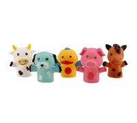 Cpolebev Marionetas de Dedo para NiñOs y BebéS 5 Animales de Granja PVC Juguetes de BañO Marionetas de Mano Juego de MuñEcas Juguetes Educativos Tempranos (C)