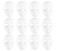Cpolebev MáScara, 12 Piezas de Halloween MáScara de Cara MáScara de Bricolaje en Danza Fiesta de Cosplay MáScara de Papel de Mascarada Simple para Decorar