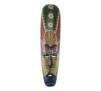 Cpolebev MáScara de Madera Colgante de Pared Talla de Madera Maciza Pintada DecoracióN de Pared de Bar Decoraciones para el Hogar MáScara de TóTem Africano Manualidades B