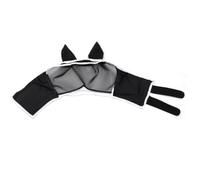Cpolebev Máscara Moscas de Caballo con Orejas, Máscara de Caballo e Insectos, Máscara Moscas Ma Chao Comfort,Máscara de Cabeza de Caballo,Negro