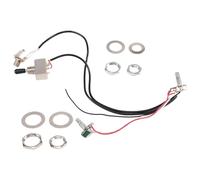 Cpolebev Mazo de Cables de Guitarra Precableado Dos Pastillas 500K Ollas Interruptor de Palanca de 3 VíAs Plateado