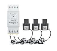 Cpolebev Medidor de Energía WiFi Tuya Smart Life Bidireccional Trifásico con Interruptor de Contacto Seco Monitor de Aplicación 80 A CA 110 V/240 V