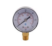 Cpolebev Medidor de PresióN de Agua de 0-1 Bar 50 Mm ManóMetro de Rosca NPT de 1/4 Pulgada -50-15Psi