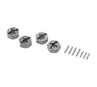 Cpolebev Mejoras de Adaptador Hexagonal de Cubo de Rueda Combinada de AleacióN de Aluminio de 12 mm para 144001 1/14 RC Repuestos de AutomóVil, Gris
