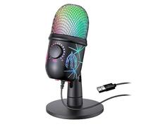 Cpolebev MicróFono de Condensador USB MicróFono Rgb Cable de Juego GrabacióN en Estudio Streaming Computadora PortáTil MicróFono de Juego de Deportes ElectróNicos